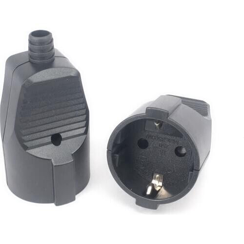 Euro German standard Extension Cord Connection Plug Male Female Butt EU Plug Socket 16A 250V Grounded Power Cable Connector