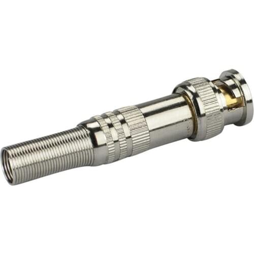 Hot 10 Pcs Solder Less Twist Spring BNC Connector Jack for Coaxial RG59 For CCTV Camera Surveillance Kit System