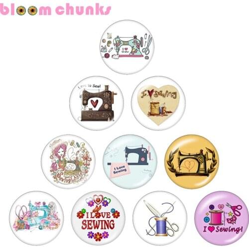 I love sewing 10pcs mixed 12mm/18mm/20mm/25mm Round photo glass cabochon demo flat back Making findings A5471