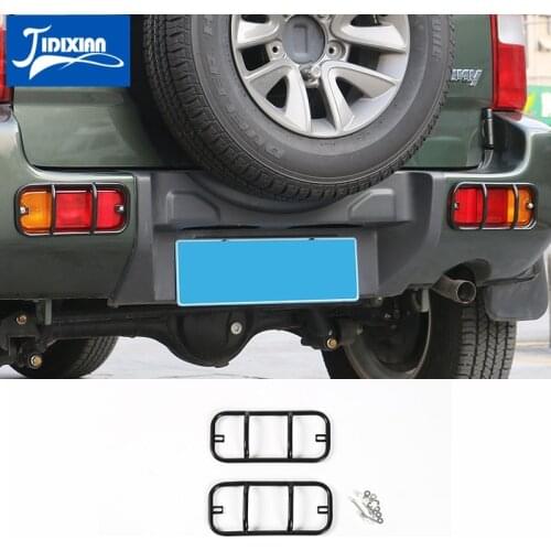 MOPAI Car Lamp Hoods for Suzuki jimny 2007 Up Metal Rear Bumper Tail Fog Light Lamp Cover Protect for Suzuki jimny Accessories