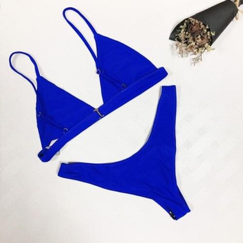 Sexy Push Up Bikini Set Swimsuits Quick Drying No Padded Wireless Swimsuit Bikini Set Beachwear Bathing Swim Suits Thong Bikinis