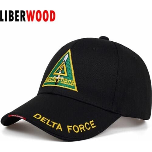 LIBERWOOD United States US Army Delta Force Dad Cap Baseball Hat Adjustable Sun Cap men Vintage DELTA Insignia Retro Adjustable
