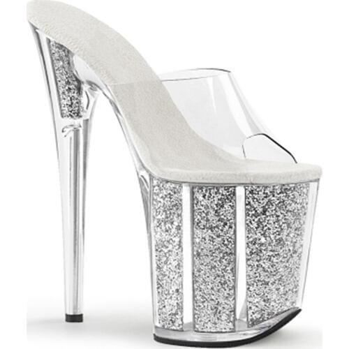 Hot summer 20cm best-selling ultra high heel slippers, sexy stage show dinner shoes boutique pole dancing shoes