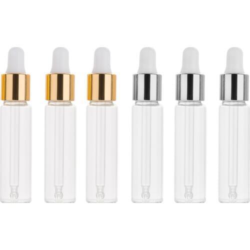 MUB- 10ML Glass Dropper Essence Liquid Oil Bottle Cosmetics Container Essential Oil Bottle Mini Empty Perfume Bottle Travel Case