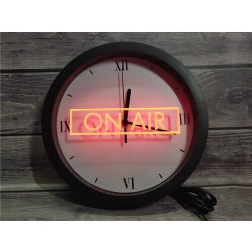 0B480 On Air Recording Studio APP RGB 5050 LED Neon Light Signs Wall Clock