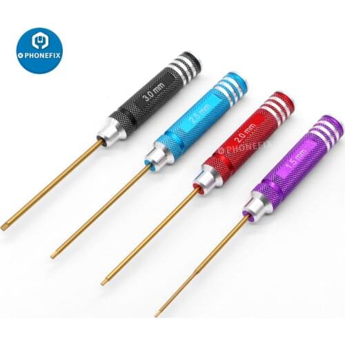4pcs Hanle Hex Screwdriver Set with Multi-color Handle 1.5/2.0/ 2.5/3.0mm RC Screw Driver Tools Kit Set For FPV Drone Helicopter