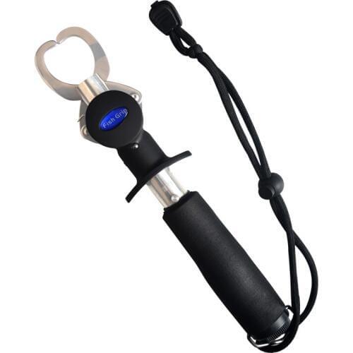 Stainless Steel fish lip gripper with 15KGS scale with tape measure fishing tackle accessories
