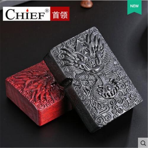 2018 New Rosewood Lighter Men Gadgets Dragon Kerosene Oil Petrol Lighter Gasoline Cigarette Accessories Retro Wood Lighter