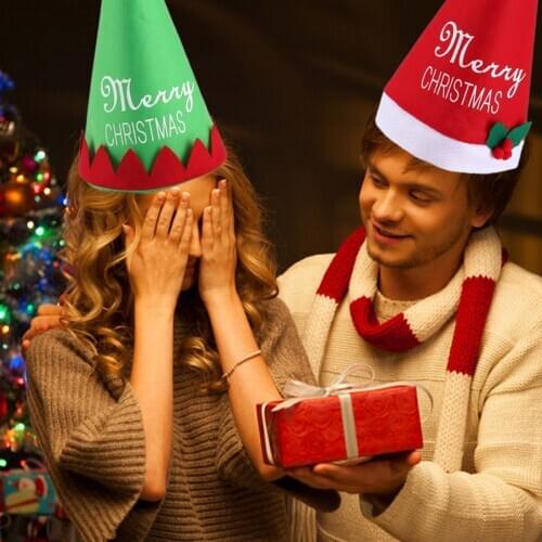 2020 New Hot Fashion Christmas Santa Claus Home Decorations Costume Accessories for Festive Party and Celebrations Green/ Red