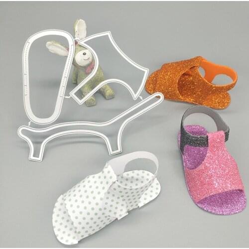 New cute 3D sandals, shoe metal cutting mold, photo album cardboard DIY gift card decoration embossing crafts