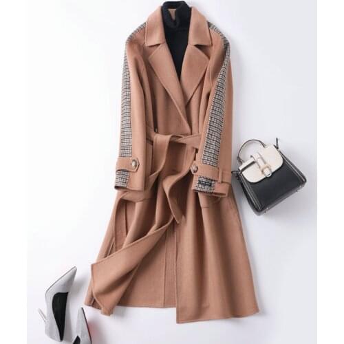 Mozuleva Double Sided Cashmere Wool Coat Women Autumn Winter Japanese Loose Long Woolen Coat Solid Outwear Wool Trench Coat
