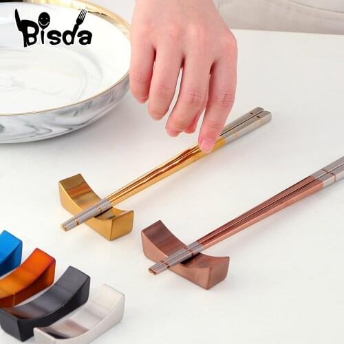 8Pcs Stainless Steel Chopsticks Rack Ingot Chopstick Spoon Fork Knife Holder Chopstick Rest For Dining Table Accessories Supplie