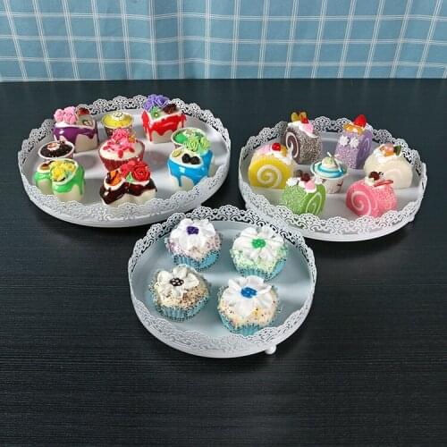 Cake Stand Decorating for Wedding Cake Tool White Lace Snack Tray Cupcake Rack Fruit Storage Plates for Kids Birthday Tableware