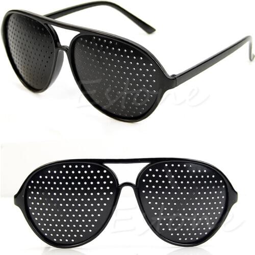 Anti-Fatigue Vision Care Eyesight Improver Pinhole Glasses Hole EYE Glasses NEW 2XPC