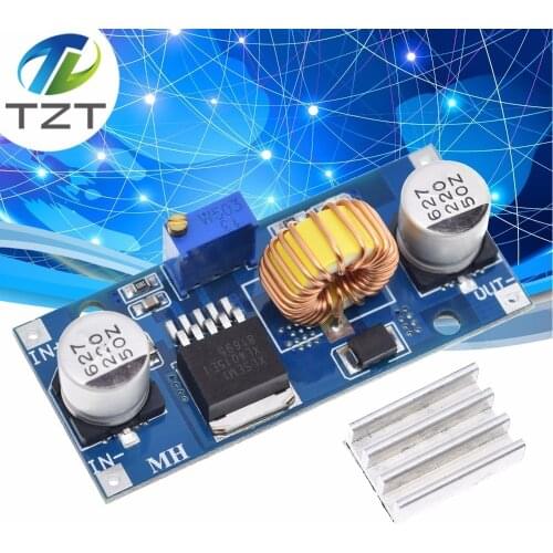 5A XL4015 DC-DC 4-38V to 1.25-36V 24V 12V 9V 5V Step Down Adjustable Power Supply Module LED Lithium Charger With Heat Sink