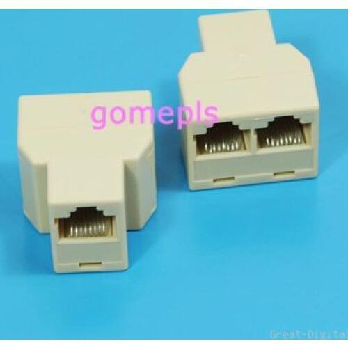 J34 10pcs/lot RJ45 Splitter 1to2 Network Ethernet Connecter Adapter