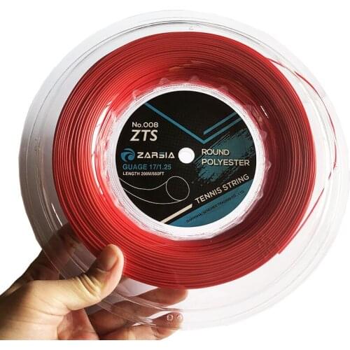 1 Reel ZARSIA 4G polyester Tennis Racket String 1.25MM Durable Tennis Strings Round 200M big reel training strings