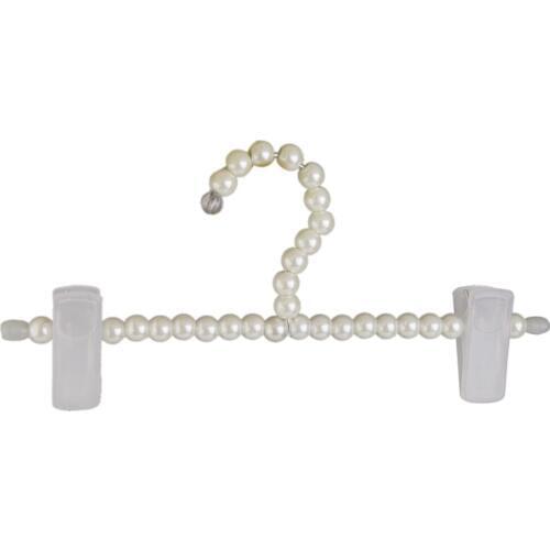 White ABS Pearl Childrens Kids Clothes Trouser Sock Pant Clip Hanger Holder Rack
