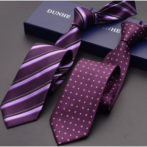 High Quality 2019 New Fashion Ties Men Business 7cm Formal Stripe Silk Tie Wedding Ties for men Designers Brand with Gift Box