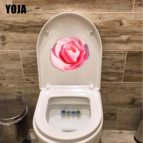 YOJA 22.5*22.2CM Real Shot Park Flower Fashion WC Decoration Toilet Sticker Room Wall Decal T1-0419
