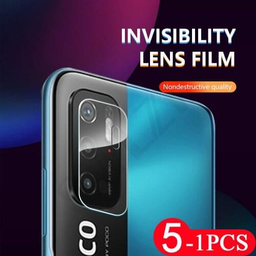 5-1Pcs Camera protector for Xiaomi POCO F3 X3 GT C3 F2 X2 M2 M3 pro Camera Lens Film pocophone F1 phone screen protector Glass