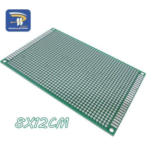 1PCS 8x12 cm PROTOTYPE PCB 2 layer 8*12cm panel Universal Board double side 2.54mm