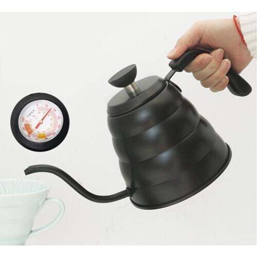 1200ML/600ML/350ML Gooseneck Coffee Kettle Stainless Steel Coffee Pot With Thermometer Drip Coffee Maker with Insulated Handle
