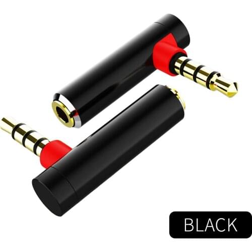 2pcs 3.5mm L Shape Audio Adapter Male To Female 90 Degree Audio Converter Adapter for Aux Speaker Cable Headphone Car Jack