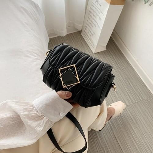 2021 Luxury Fashion Shoulder Embroidered Small Female Online Influencer Texture Trendy Sense of Design Crossbody Square Bag