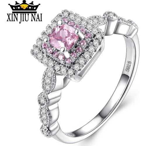 3 colors Yellow gem Female Romantic ring Mutil AAA zircon Crystal 925 silver Engagement Band Rings For Women Bridal jewelry