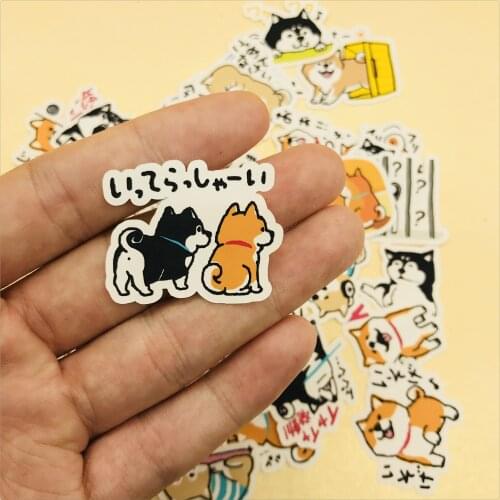 39 PCS\SET Japanese Cute Dog Husky and Shiba Inu Decoration Stationery Sticker Diy Diary Scrapbooking Label Stickers Stationery