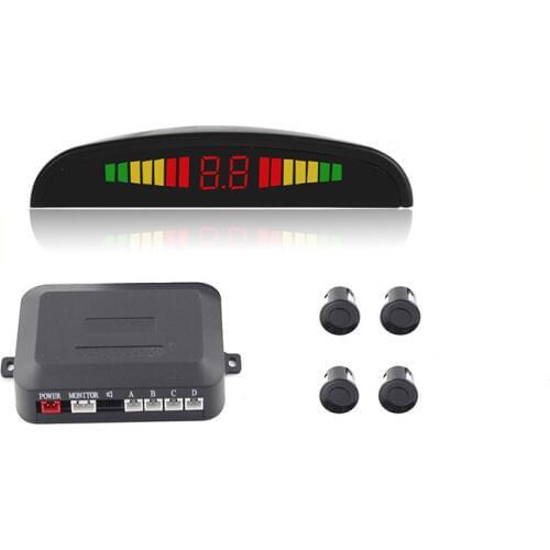 4 Parking Sensors LED Display Vehicle Car Auto Backup Reverse Radar System Alarm Car Parking Alarm System