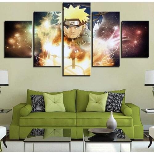 5 Piece Wall Art Canvas Anime Prints Manga Figure Ninja Posters Modular Pictures Modern Home Living Room Decoration Paintings