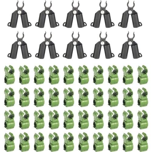 50 Pcs Garden Stake Connectors 2 Types 11mm Diameter Adjustable Plant Connector for Plant Stakes Connecting Tubes