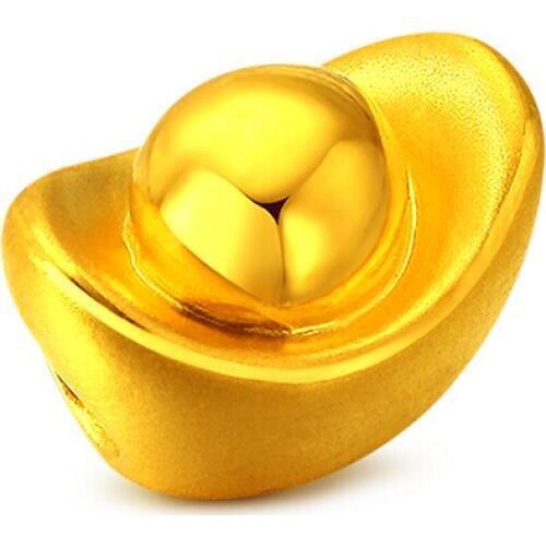 999 Solid 24K Yellow Gold Yuan Bao Handmade Weave String Bracelet 1.04g