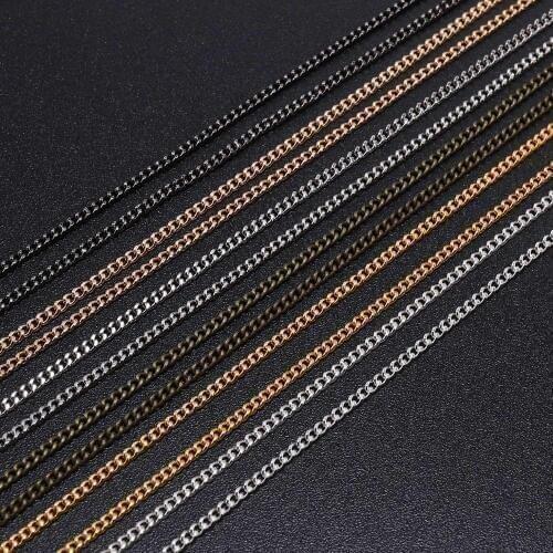 5 10m/lot Bronze Color Plated Necklace Chains Brass Bulk For DIY Jewelry Findings Making Materials Handmade Supplies