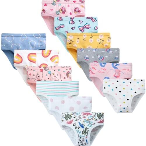 3 Pcs Pure Cotton Children Underwear Girls Panties Cute Cartoon Princess Print Kids Briefs Child Girl Pants 3-12 Years