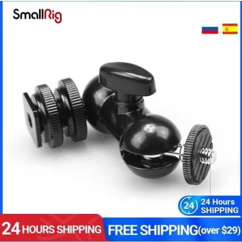 SmallRig Double End Ballhead With Cold Shoe Adapter And Thumb Screw For Dslr Camera Cage Monitors Led Lights- 1135