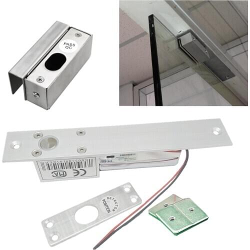 DC 12V Two Wire Low Temperature Electric Mortise Glass Door Lock Fail Safe Electric Bolt Lock