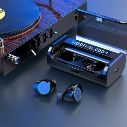 Hot sale G06 Earphone Bluetooth Headset 5.0 TWS True Wireless Cute Mini Light Earphones with led display gaming headphones