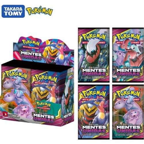 Spanish 360Pcs Pokemon Cards Unified Minds Vivid Voltage Battle Cards Pokémon Booster Box Collection Game Español Children Toys