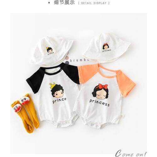 Sister Brother Matching Baby Romper With Hat Outfit Family Matching Clothes Cartoon Toddler Girl Jumpsuit Baby Boy Girl Clothes