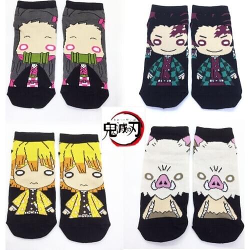 Demon Slayers Blade Short Socks Spirited Away Cute Breathable Cotton Socks Socks Cosplay Anime