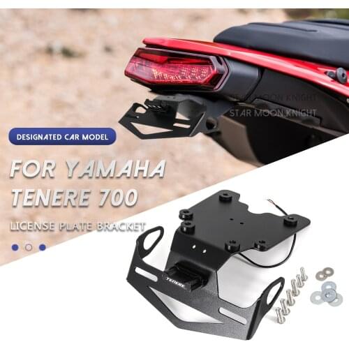 Motorcycle Rear License Plate Holder Bracket with Light Tail Tidy Fender Eliminator For Yamaha Tenere 700 XT700Z Tenere700 2019