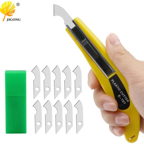 Hook knife PVC acrylic board plastic plexiglass hook knife cutting tool with 10 replacement blades