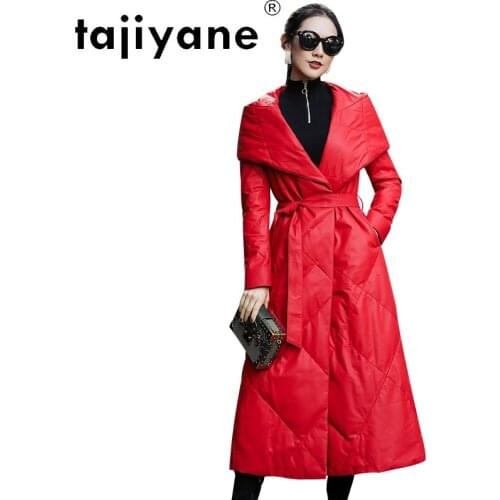 Genuine Clothes Leather for Women Woman Real Sheepskin Jackets Female White Duck Down Coats Clothes Abrigo Mujer TN812