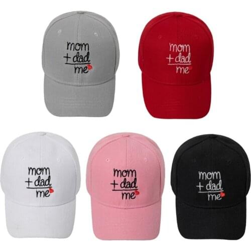 Summer Cute Baby Girls Boys Hat Kids Adjustable Baseball Cap Embroidery Mom&Dad Love Me Hip-Hop Sun Hat