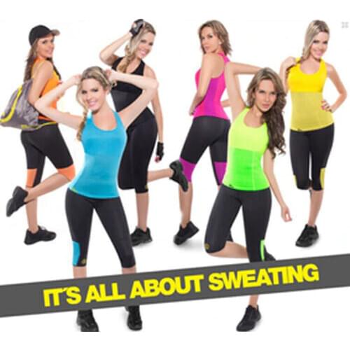 Hot Neoprene Body Shaper T- Shirts Vest Thermo Slimming Waist Belt Yoga Tank Top