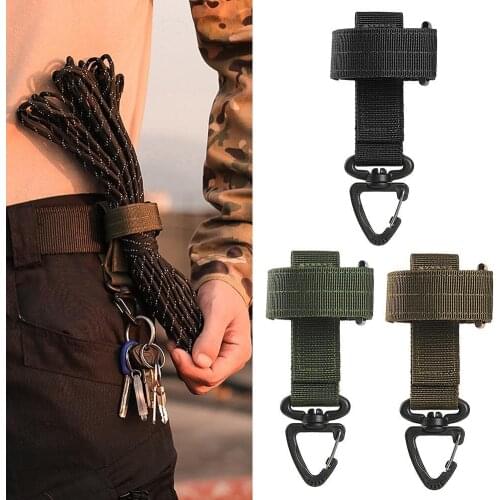 Multi-purpose Nylon Glove Hook Military Fan Outdoor Tactical Gloves Climbing Rope Storage Adjust Camping Glove Hanging Buckle