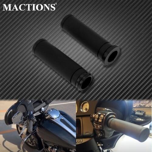 Motorcycle Black 1" Electronic Throttle Hand Grips Handlebar For Harley Touring Electra Glide Softail Fat Boy Breakout FLS Dyna